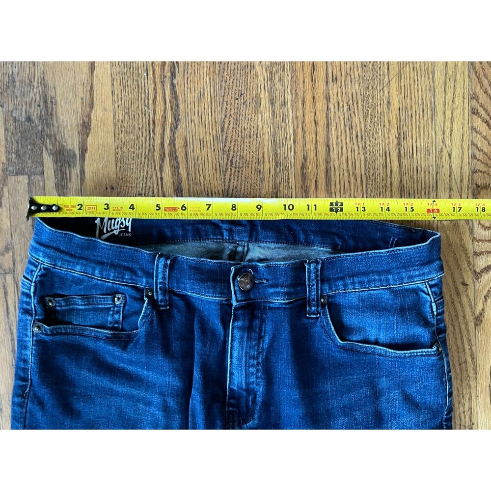 Mugsy Studio Blue Cotton Flex Denim Stretch Pants Jeans Mens Size 33 - Picture 8 of 12